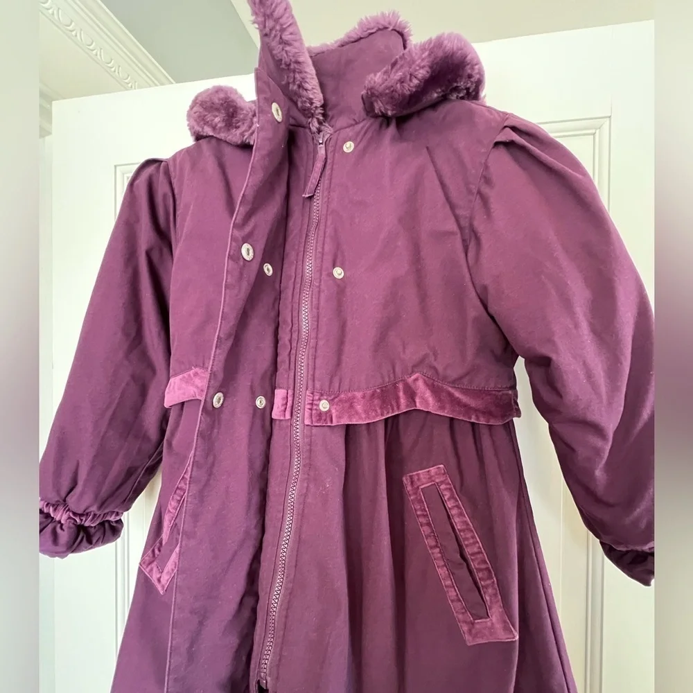 Kids Purple Fur-Lined Coat - Vintage Outbrook - medium